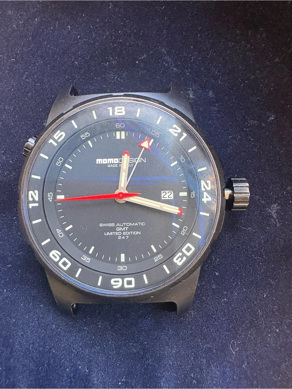 MOMO DESIGN BLACK PVD TITANIUM TIMEPIECE
